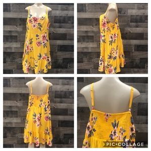 Old Navy Yellow Sleeveless  Floral Dress